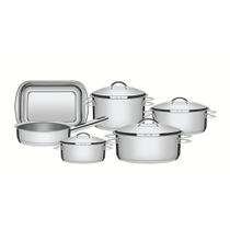 Jogo De Panelas Tramontina Solar Em Aço Inox Fundo Triplo 6 Peças Tramontina Jogo De Panelas Tramontina Solar Em Aço Inox Fundo Triplo 6 Peças Tramontina