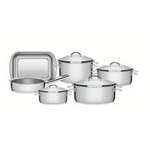 Jogo de Panelas Tramontina Solar em Aço Inox Fundo Triplo 6 Peças Jogo de Panelas Tramontina Solar em Aço Inox Fundo Triplo 6 Peças