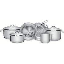 Jogo De Panelas Tramontina Solar Inox 6 peças Indução Fundo Triplo Jogo De Panelas Tramontina Solar Inox 6 peças Indução Fundo Triplo