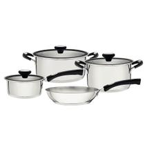 Jogo de Panelas Tramontina Solar Silicone em Aço Inox 4 Peças 65120030