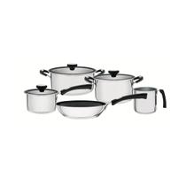 Jogo de Panelas Tramontina Solar Silicone em Aço Inox com Fundo Triplo 5 Peças Jogo de Panelas Tramontina Solar Silicone em Aço Inox com Fundo Triplo 5 Peças