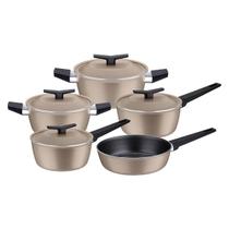 Jogo de Panelas Tramontina Spezia 5 Peças Indução Alumínio Starflon Areia Jogo de Panelas Tramontina Spezia 5 Peças Indução Alumínio Starflon Areia