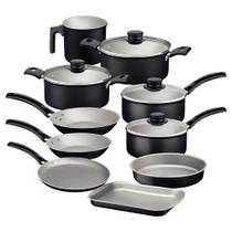 Jogo de Panelas Tramontina Turim 10 Peças em Alumínio Antiaderente Starflon Max Preto