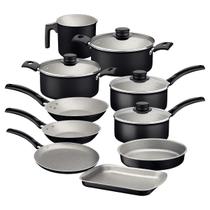 Jogo de Panelas Tramontina Turim 10 Peças em Alumínio Antiaderente Starflon Max Preto