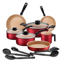 Jogo de Panelas Tramontina Turim 12 Peças Alumínio com Fervedor Assadeira e Jogo de Utensílios