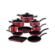 Jogo de Panelas Tramontina Turim 20297964 Vermelho Jogo de Panelas Tramontina Turim 20297964 Vermelho