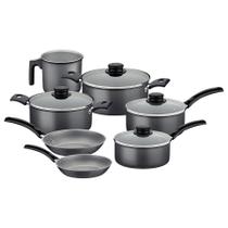 Jogo de Panelas Tramontina Turim Antiaderente Starflon Max Chumbo 7 Peças