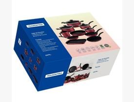 Jogo de Panelas Turim Antiaderente Starflon Max Vermelho 10 Peças 20297964 - Tramontina Jogo de Panelas Turim Antiaderente Starflon Max Vermelho 10 Peças 20297964 - Tramontina