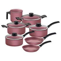 Jogo De Panelas Turim Em Alumínio Com Revestimento Interno E Externo Em Antiaderente Star