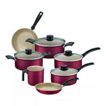 Jogo de Panelas Turim Tramontina Vermelho 07 Peças Tramontina