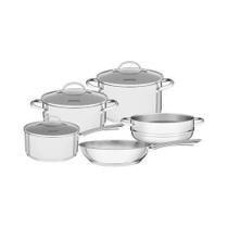 Jogo de Panelas Una Inox com Fundo Triplo 5 Peças