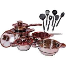 Jogo de Panelas Vermelha 23 Pçs Com Maleta Luxo Jogo de Panelas Vermelha 23 Pçs Com Maleta Luxo