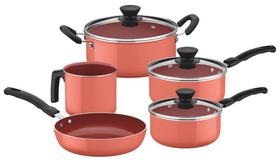 Jogo De Panelas Vermelho Interno Cerâmico 5 Peças Tramontina Jogo De Panelas Vermelho Interno Cerâmico 5 Peças Tramontina