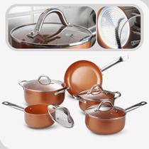 Jogo de Panelas Zahtar 5 Peças Hauskraft Revestimento Cerâmica Indução Jogo de Panelas Zahtar 5 Peças Hauskraft Revestimento Cerâmica Indução