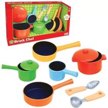 Jogo de Panelinhas Infantil 9 Peças Brinquedo Chef Cozinha Brink Model Jogo de Panelinhas Infantil 9 Peças Brinquedo Chef Cozinha Brink Model