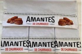 Jogo de Pano de Prato 4 Peças Churrasco 100% Algodão Jogo de Pano de Prato 4 Peças Churrasco 100% Algodão
