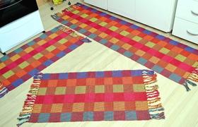 Jogo de Passadeira de Tear Xadrezinho - Colorido Jogo de Passadeira de Tear Xadrezinho - Colorido