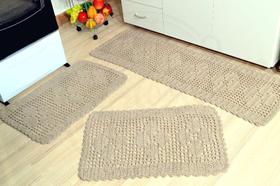 Jogo de Passadeira em Crochê Basic - Cáqui