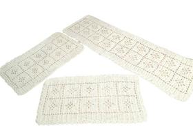 Jogo De Passadeira Em Crochê Cru - Modelo Aranha Jogo De Passadeira Em Crochê Cru - Modelo Aranha