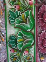 Jogo de passadeira tear, 03 peças pinta a mão - artesanal