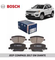 Jogo de pastilha dianteira Original Bosch Jeep Compass 2017 em diante.