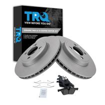 Jogo de pastilhas e discos de freio TRQ com revestimento cerâmico para Mini Cooper 07-08