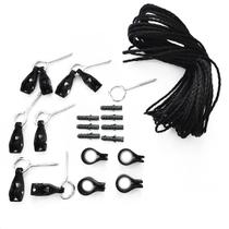 Jogo de Peças Repositoras Completo para Varal De Teto Preto Jogo de Peças Repositoras Completo para Varal De Teto Preto