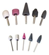 Jogo De Pedra Montada 3 E 6mm Para Retifica Com 10 Peças