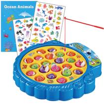 Jogo de pesca Conjunto de jogos de pesca Haktoys com 21 peixes e 4 varas