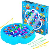 Jogo de pesca IPIDIPI TOYS para crianças com tábua giratória azul