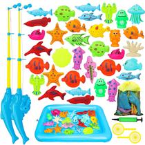 Jogo de pesca magnética TOY Life para crianças 3-5 com 2 postes e 26 brinquedos Jogo de pesca magnética TOY Life para crianças 3-5 com 2 postes e 26 brinquedos