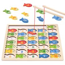Jogo de pesca magnético Diaodey Wooden para crianças com letras