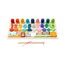 Jogo de Pesca Montessori para Crianças - Quebra-Cabeça de Forma e Número com Animais Jogo de Pesca Montessori para Crianças - Quebra-Cabeça de Forma e Número com Animais