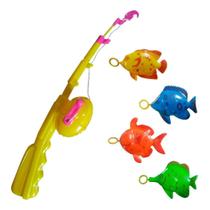 Jogo De Pesca Pega Peixe Pescaria Brinquedo Infantil 5Pçs - 20 Comercial