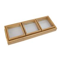 Jogo de petisqueiras de acrílico e ps com 4 peças 39,5cm