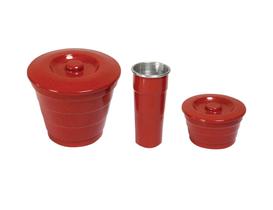 Jogo de Pia Craqueado Vermelho Jogo de Pia Craqueado Vermelho