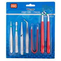 Jogo de Pinças Profissional C/ 7 Peças - Western