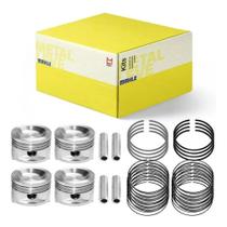 Jogo de Pistões com Anéis de Segmento Medida 0,50 Gol Parati AT MI 1.0 8V 97 a 2001 - Metal Leve