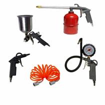 Jogo de Pistola de Pintura Com 5 Pecas 682923 Lee Tools Jogo de Pistola de Pintura Com 5 Pecas 682923 Lee Tools