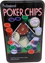 Jogo de poker 100 fichas profissional