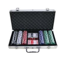 Jogo de poker 300 fichas sem numeração em maleta de aluminio