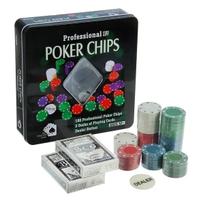 Jogo de Poker Chips Profissional 100 Fichas 2 Decks de Cartas 1060 0 Opiniões