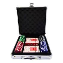 Jogo De Poker Na Maleta Com 100 Fichas 2 Baralhos 5 Dados Família Viagem Mala Cartas