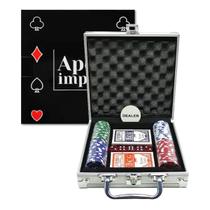 Jogo de Poker na Maleta de Alumínio 100 Fichas Lextack APYYPS101