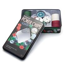 Jogo De Poker Profissional 200 Fichas Numeradas 2 Baralhos 1 Toalha Resistente Portátil