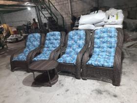 Jogo De Poltronas Descanso em Fibra Sintética Area externa Interna