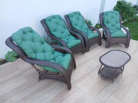 Jogo De Poltronas Descanso em Fibra Sintética Area externa Interna