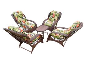 Jogo De Poltronas Descanso, Fibra Sintética Area Externa Interna