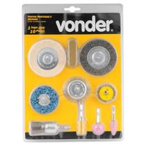 Jogo de Ponta Montada e Escovas 10 Pecas Furadeira Vonder 1250010000