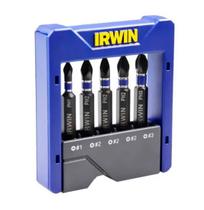 Jogo De Pontas Impacto Ph Phillips Para Parafusadeira 5 Pçs Irwin - Pontas diferentes
